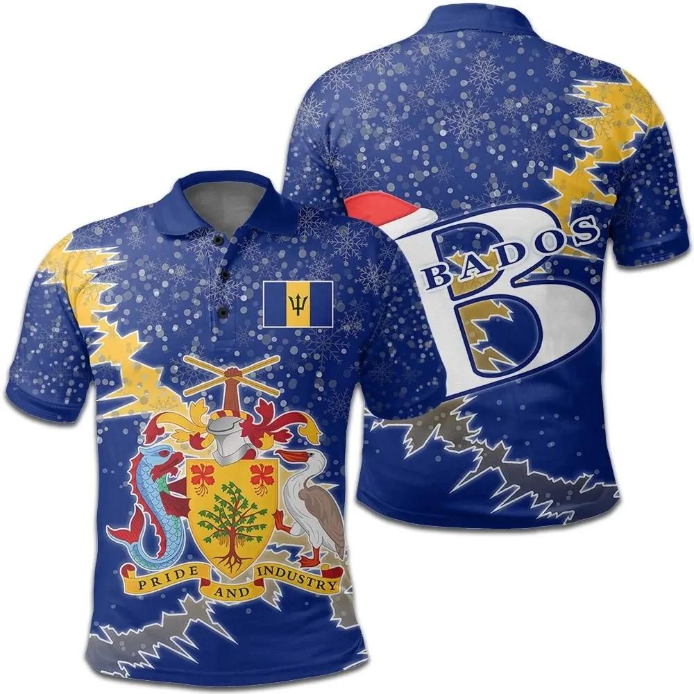 Barbados Christmas Coat Of Arms Polo Shirt X Style J78 Barbados Christmas Coat Of Arms Polo Shirt X Style J78
