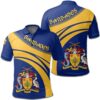 Barbados Coat Of Arms Polo Shirt Cricket Style J5W