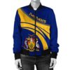 Barbados Coat Of Arms Women Bomber Jacket Cricket Bomber Jacket