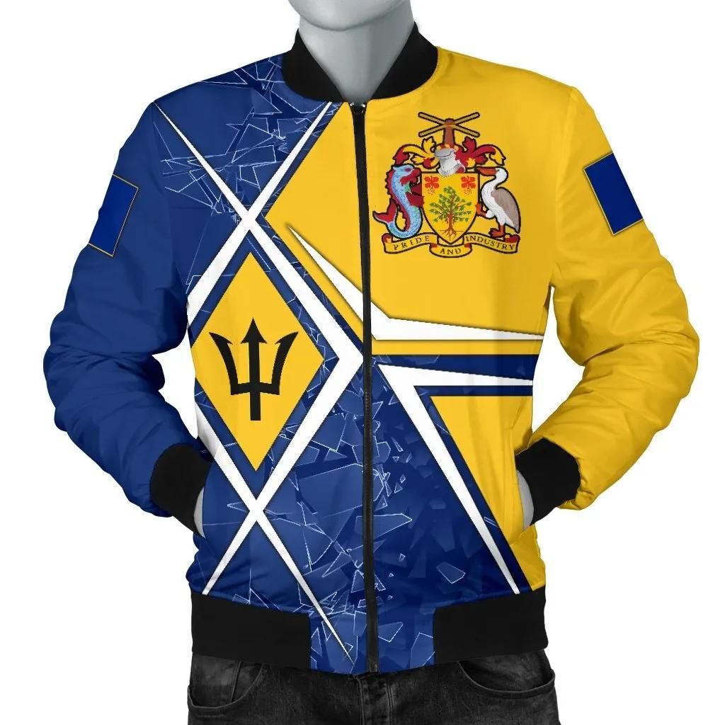 Barbados Men's Bomber Jacket - Barbados Legend - BN15 Bomber Jacket Barbados Men's Bomber Jacket - Barbados Legend - BN15 Bomber Jacket