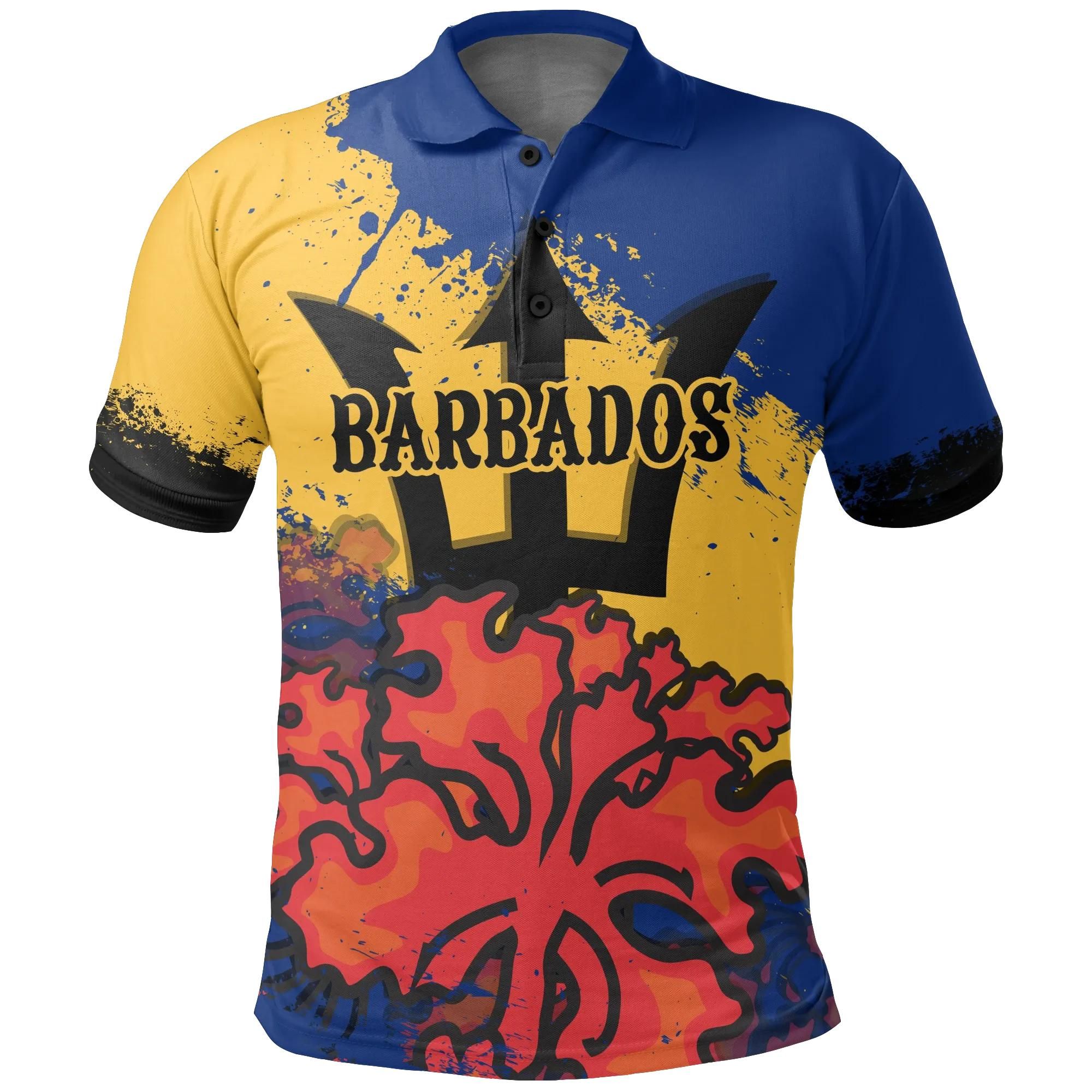 Barbados Polo Shirt - Pride of Barbados - BN15 Barbados Polo Shirt - Pride of Barbados - BN15