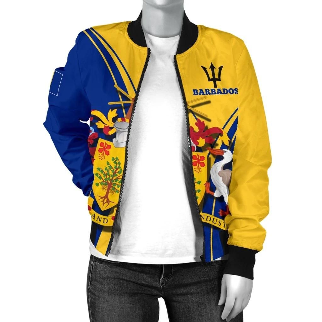 Barbados-Womens-Bomber-Jacket-Barbados-Coat-of-Arms-Flag-BN22-Bomber-Jacket-2