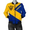 Barbados Women's Bomber Jacket- Barbados Flag Style -BN25 Bomber Jacket