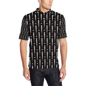 Baseball Pattern Print Design 03 Men Polo Shirt