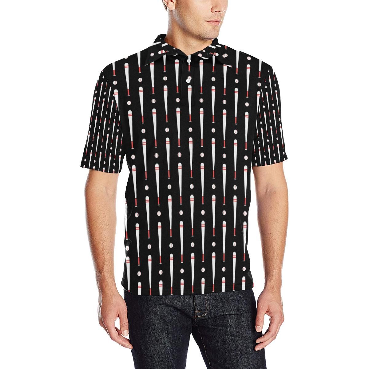 Baseball Pattern Print Design 03 Men Polo Shirt Baseball Pattern Print Design 03 Men Polo Shirt