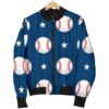 Baseball Star Pattern Print Women Casual Bomber Jacket