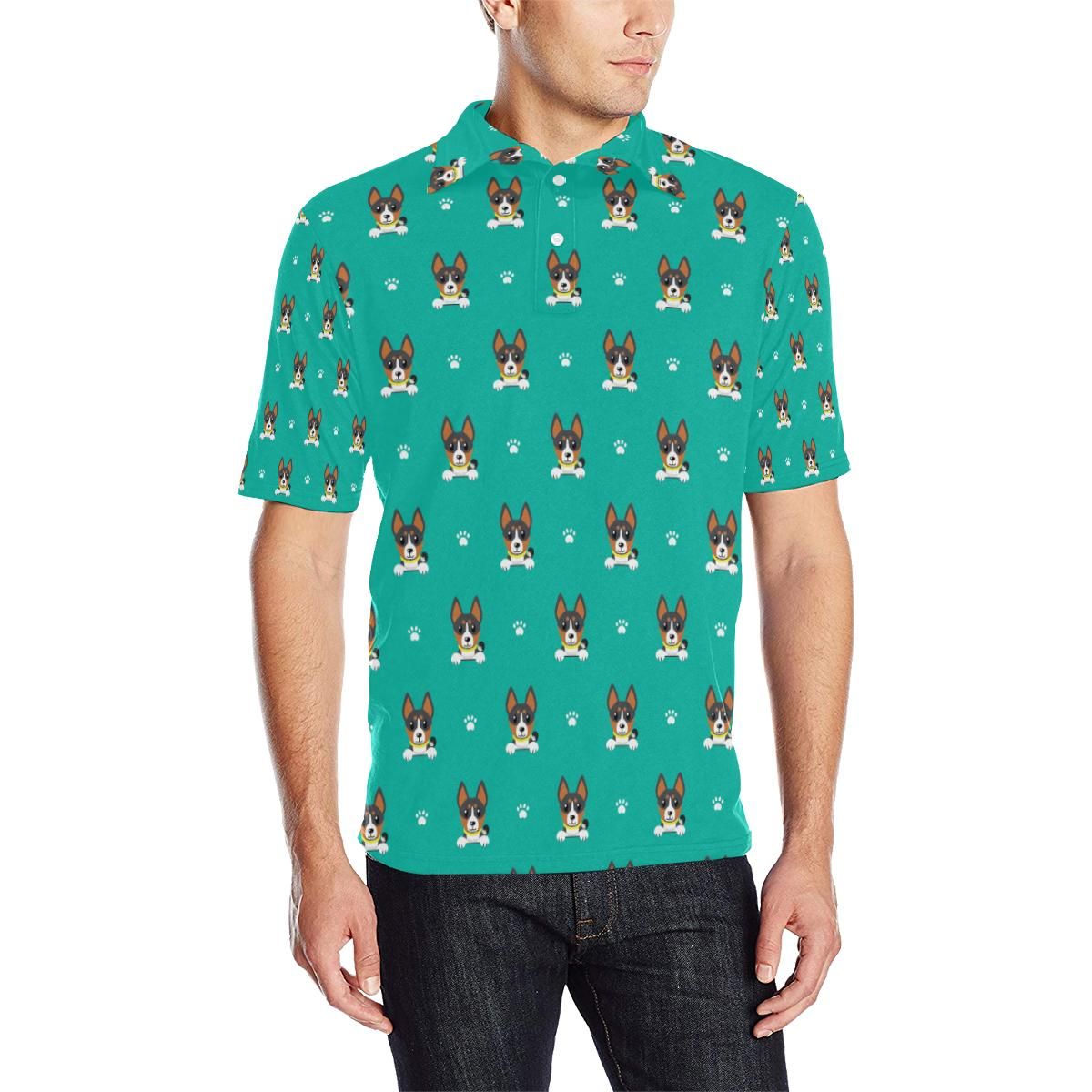 Basenji Pattern Print Design 03 Men Polo Shirt Basenji Pattern Print Design 03 Men Polo Shirt