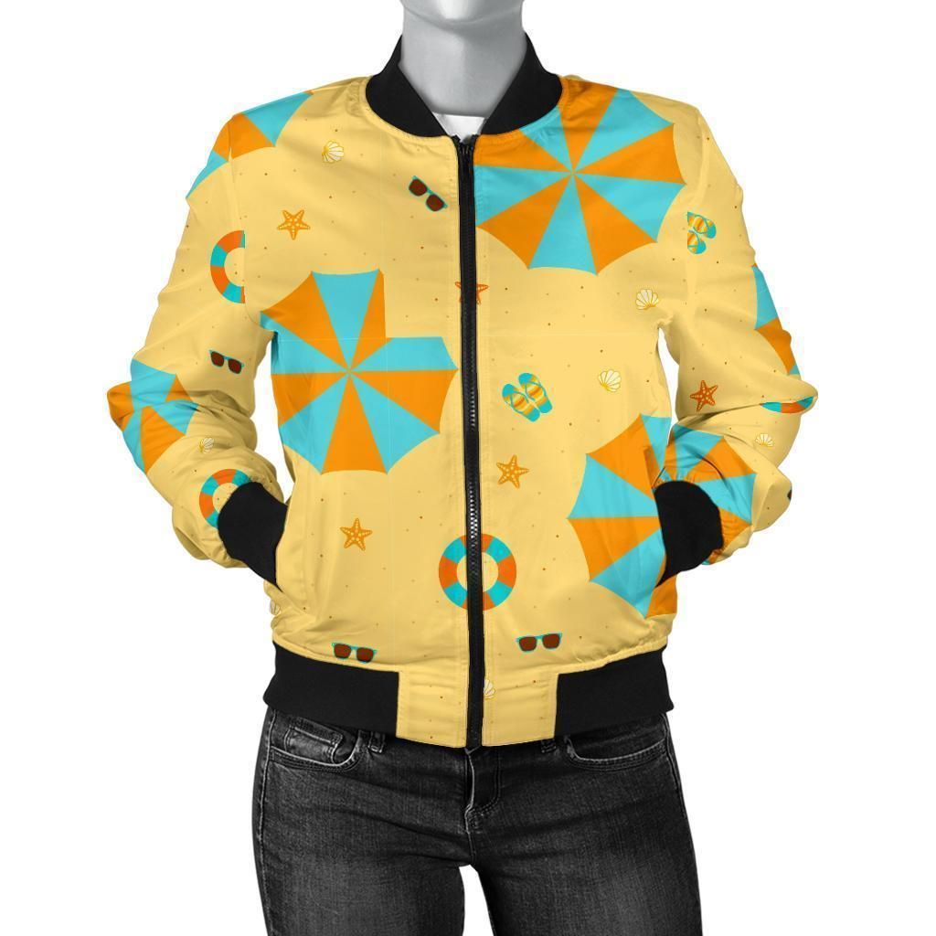 Beach-Print-Pattern-Women-Casual-Bomber-Jacket-1