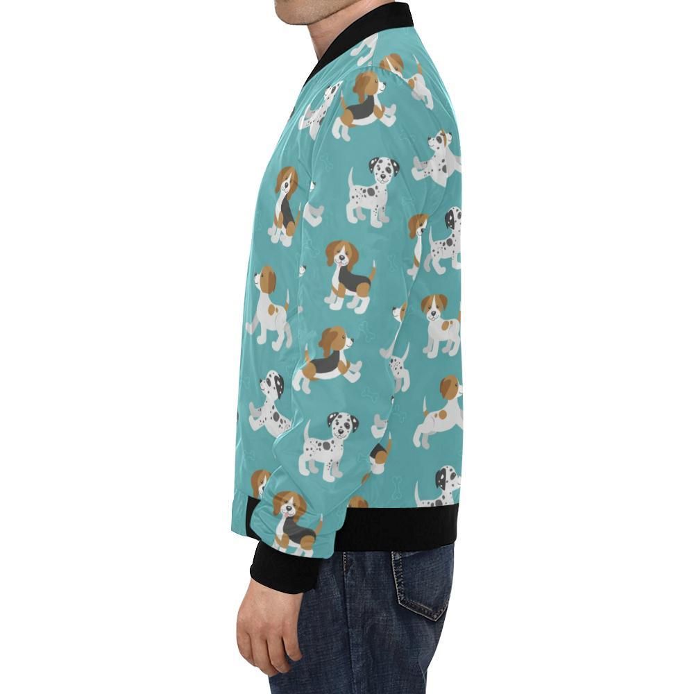 Beagle-Dog-Bone-Pattern-Print-Mens-Bomber-Jacket-1