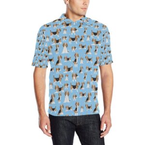 Beagle Pattern Print Design 03 Men Polo Shirt