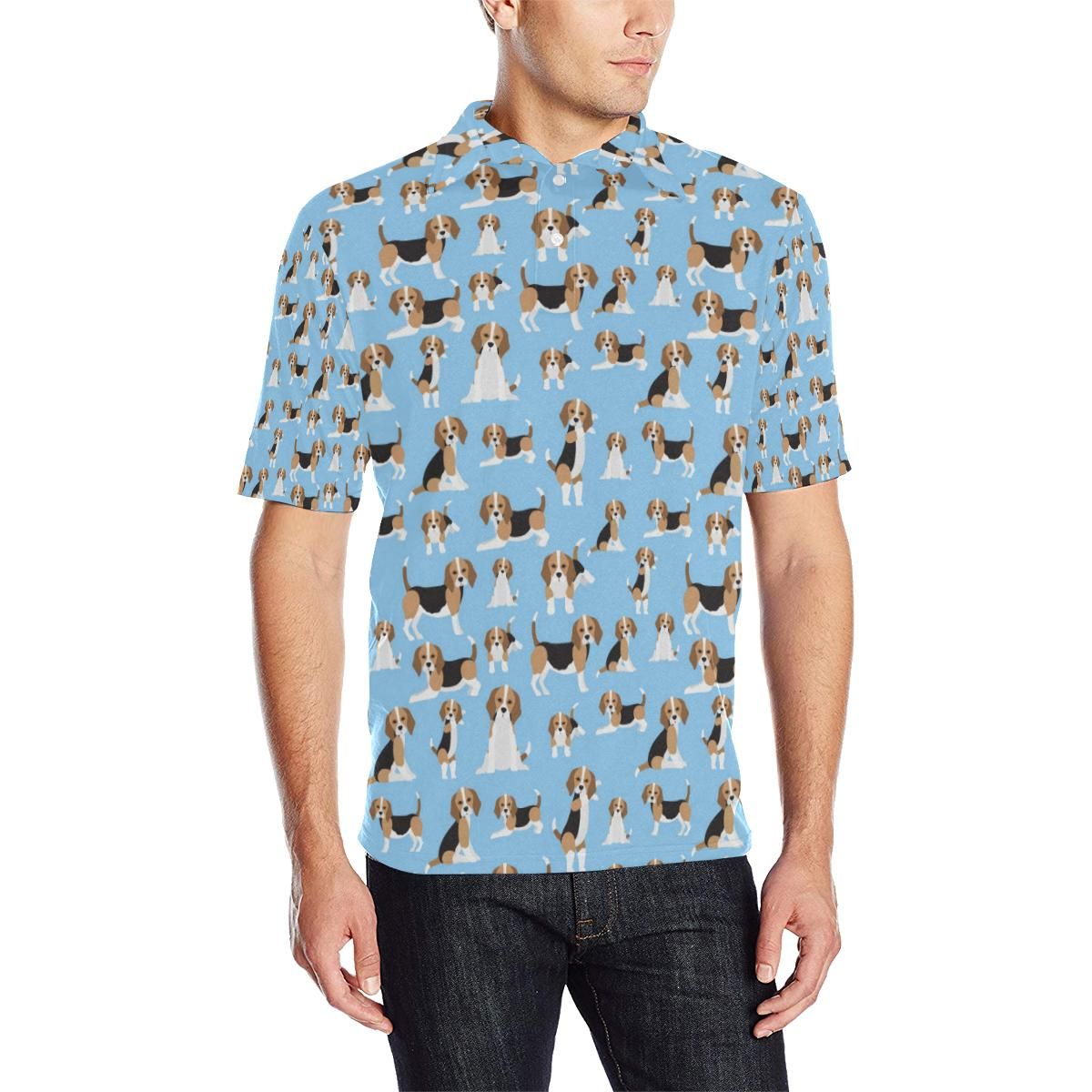 Beagle Pattern Print Design 03 Men Polo Shirt Beagle Pattern Print Design 03 Men Polo Shirt