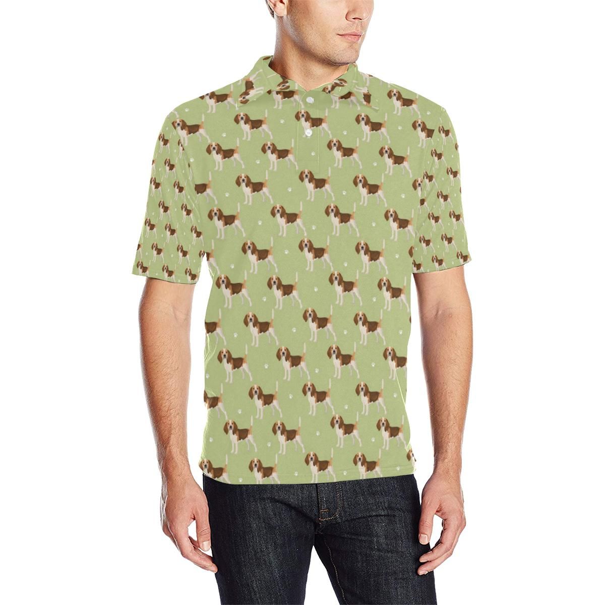 Beagle Pattern Print Design 07 Men Polo Shirt Beagle Pattern Print Design 07 Men Polo Shirt
