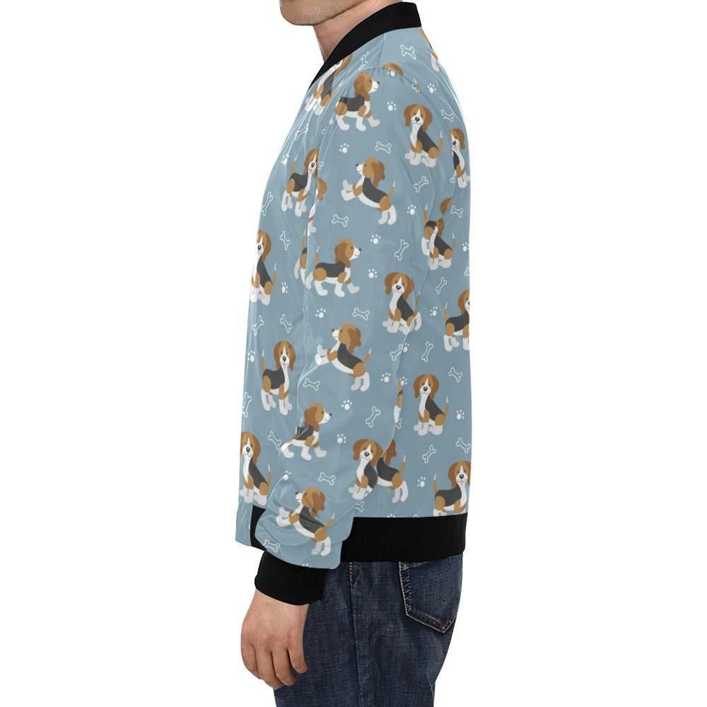 Beagle-Paw-Dog-Bone-Pattern-Print-Mens-Bomber-Jacket-1