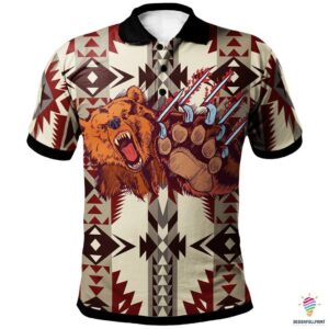 Bear Native American Polo Shirt Ln Gift For Native American