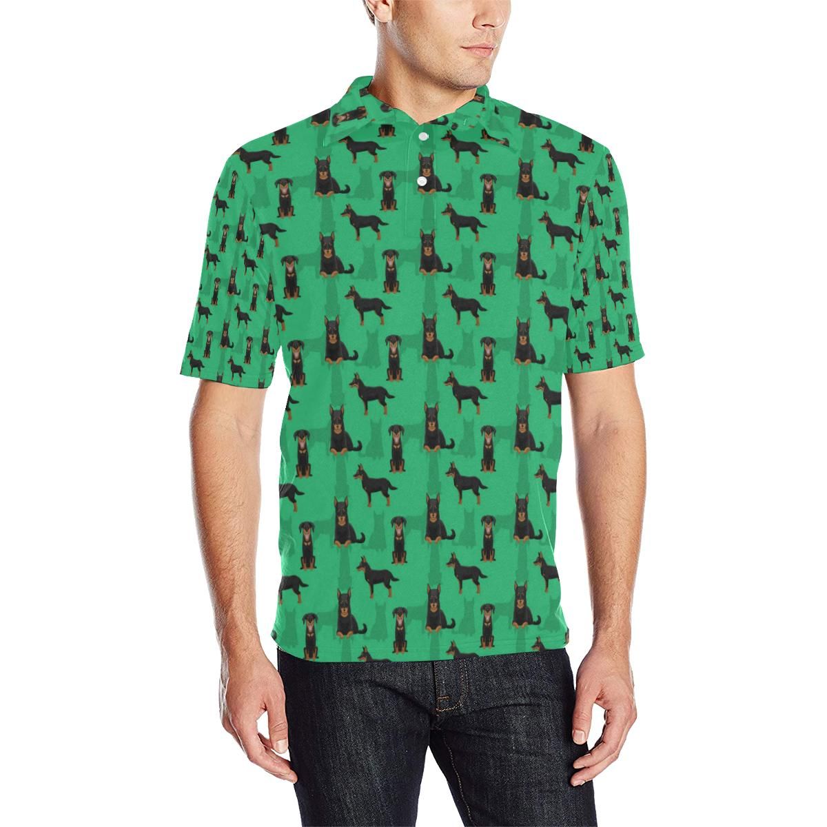 Beauceron Pattern Print Design 01 Men Polo Shirt Beauceron Pattern Print Design 01 Men Polo Shirt