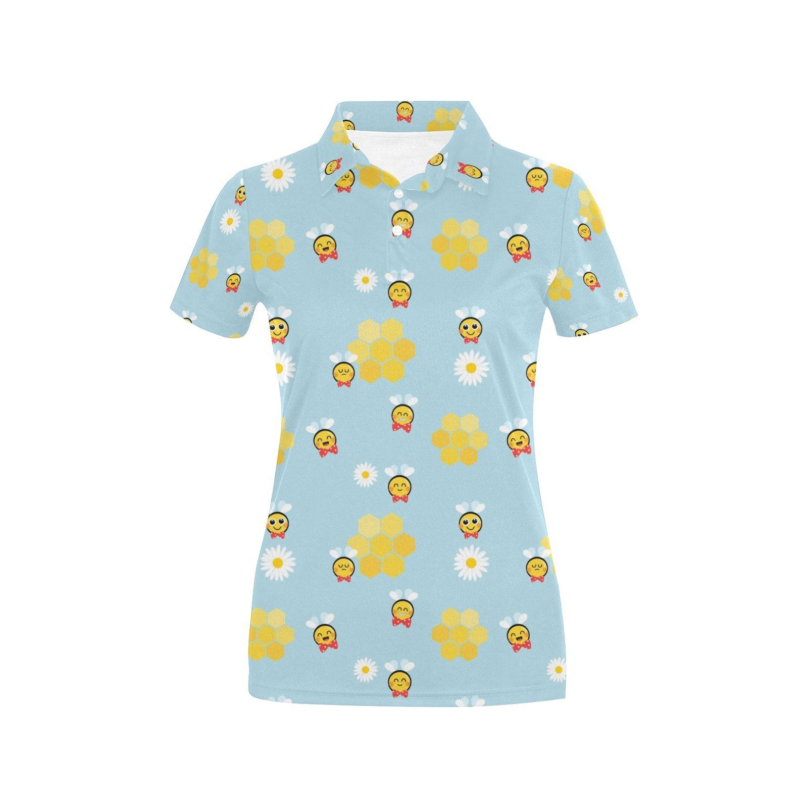 Bee Cute Print Design Lks304 Women'S Polo Shirt Bee Cute Print Design Lks304 Women'S Polo Shirt