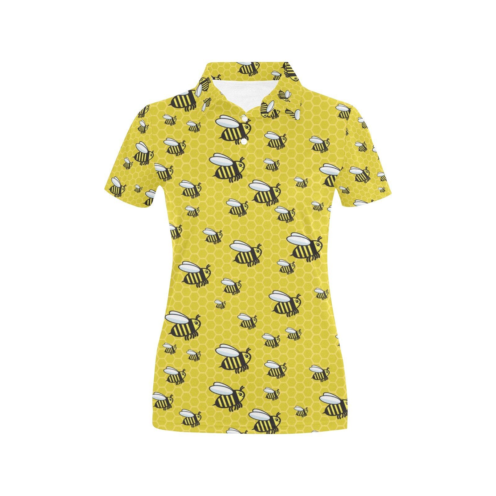 Bee Cute Print Design Lks308 Women'S Polo Shirt Bee Cute Print Design Lks308 Women'S Polo Shirt