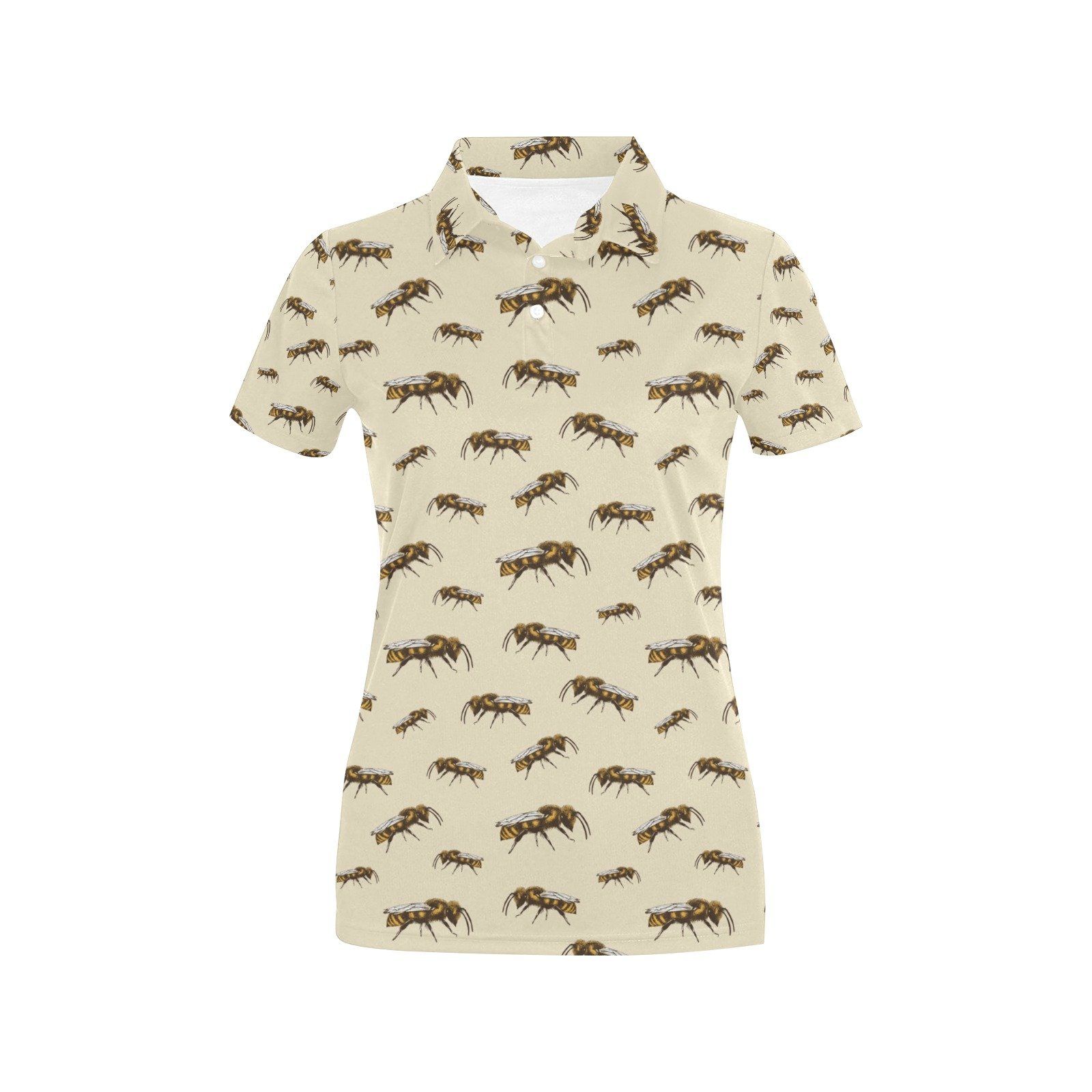Bee Print Design Lks306 Women'S Polo Shirt Bee Print Design Lks306 Women'S Polo Shirt