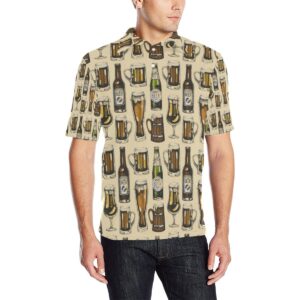 Beer Pattern Print Design 04 Men Polo Shirt