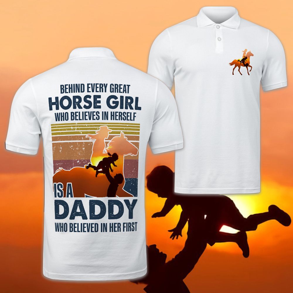 Behind Horse Girl Dh51 Polo Shirt All Over Printed(8886) Behind Horse Girl Dh51 Polo Shirt All Over Printed(8886)