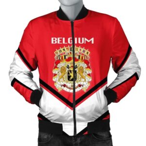 Belgium Coat Of Arms Men Bomber Jacket Lucian Style J5W Bomber Jacket