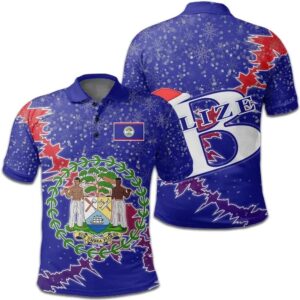 Belize Christmas Coat Of Arms Polo Shirt X Style J78