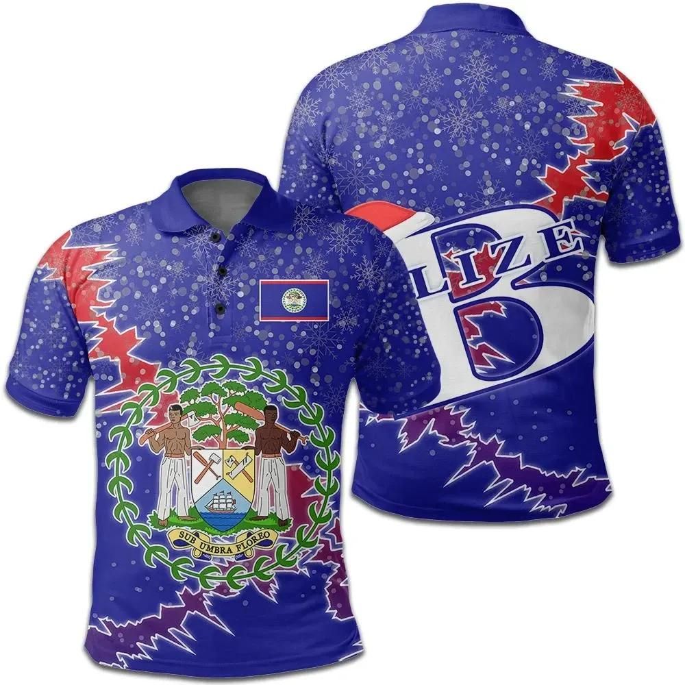 Belize Christmas Coat Of Arms Polo Shirt X Style J78 Belize Christmas Coat Of Arms Polo Shirt X Style J78