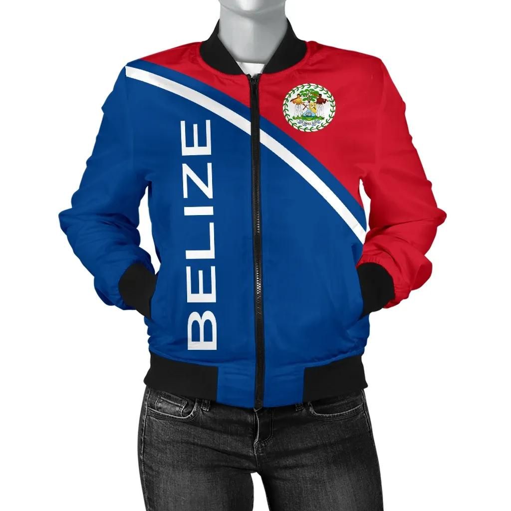 Belize Women's Bomber Jacket - Curve Version - BN09 Bomber Jacket Belize Women's Bomber Jacket - Curve Version - BN09 Bomber Jacket