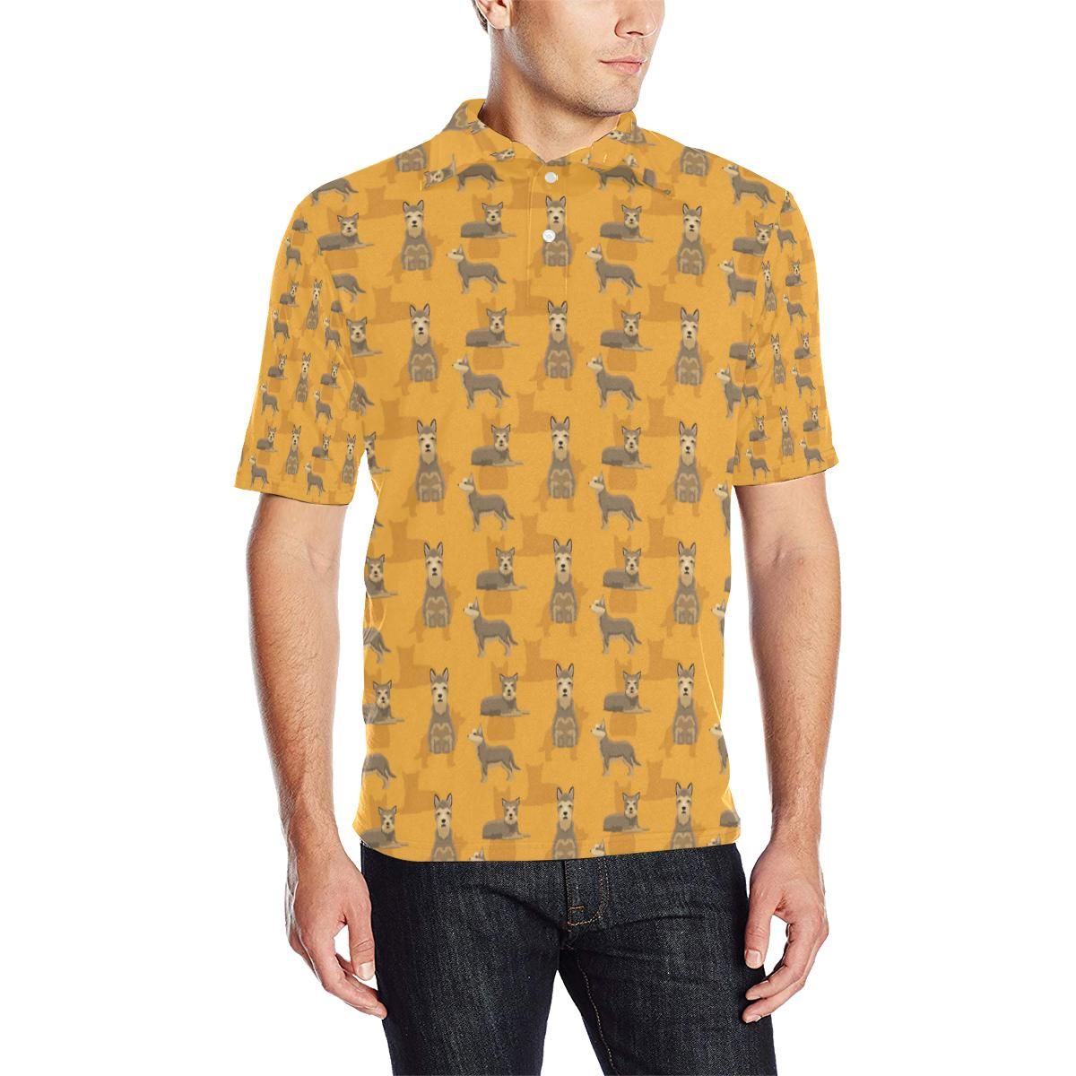 Berger Picard Pattern Print Design 01 Men Polo Shirt Berger Picard Pattern Print Design 01 Men Polo Shirt