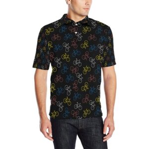 Bicycle Pattern Print Design 03 Men Polo Shirt