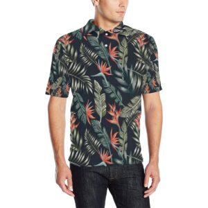 Bird Of Paradise Pattern Print Design Bop02 Men Polo Shirt