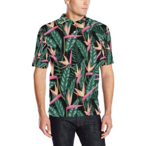 Bird Of Paradise Pattern Print Design Bop03 Men Polo Shirt
