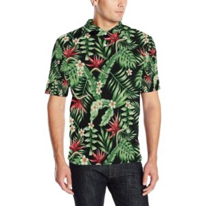 Bird Of Paradise Pattern Print Design Bop05 Men Polo Shirt