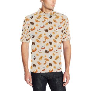 Biscuit Pattern Print Design 01 Men Polo Shirt
