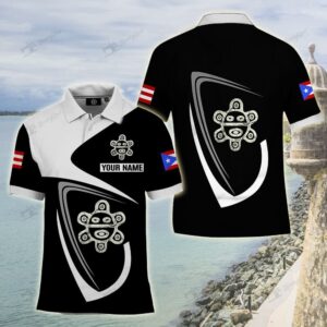 Bit20090104 Sol Taino Puerto Rico Flag Personalized Polo Shirt