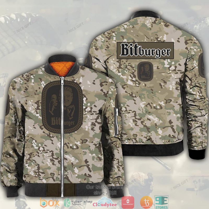 Bitburger Camouflage Bomber Jacket Bitburger Camouflage Bomber Jacket