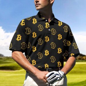 Bitcoin Cryptocurrency Brings Good Luck And Wealthy Business Men Polo Shirt #V