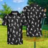 Black And White Disc Golf Silhouette Polo Shirt