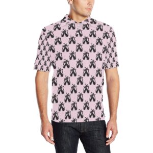 Black Cat Pattern Print Design 01 Men Polo Shirt