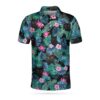 Black Cat Tropical 3D All Over Printed Short Sleeve Polo Shirt