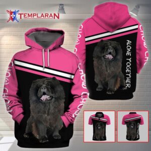 Black Chow Chow Alone Together 3D Full Printing Hoodie And Polo Shirt