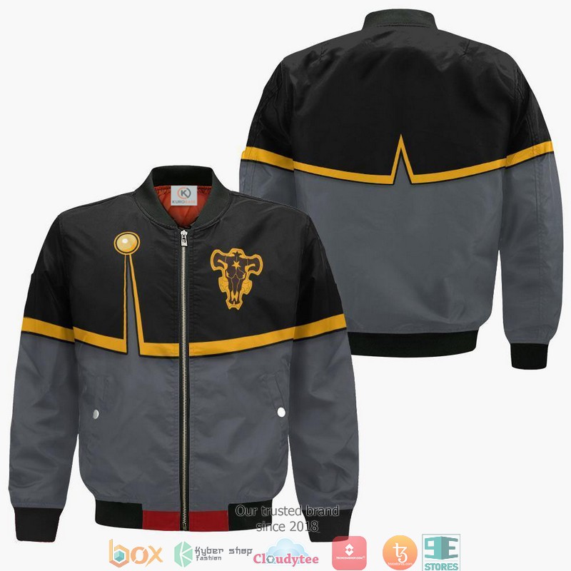 Black Clover Gordon Agrippa Anime 3D Bomber Jacket Black Clover Gordon Agrippa Anime 3D Bomber Jacket