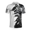 Black & White Ripped Vintage Golfing Clubs Skull Camouflaged 3D Polo Shirt