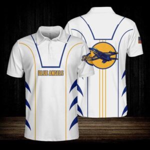 Blue Angles Us Navy White Polo Shirt