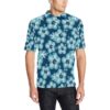 Blue Hibiscus Pattern Print Design Hb011 Men Polo Shirt