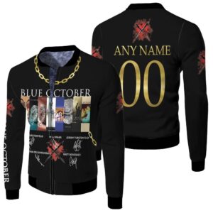 Blue October All Studio Albums Rock band Members Signed 3D Designed Allover Gift With Custom Name Number For Blue October Fans Bomber Jacket