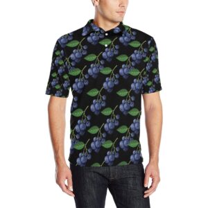 Blueberry Pattern Print Design Bb01 Men Polo Shirt