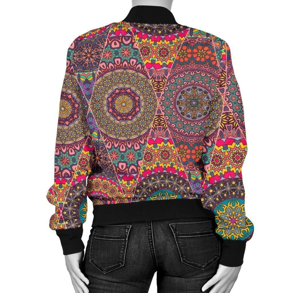 Bohemian-Patchwork-Pattern-Print-Women-Casual-Bomber-Jacket-2