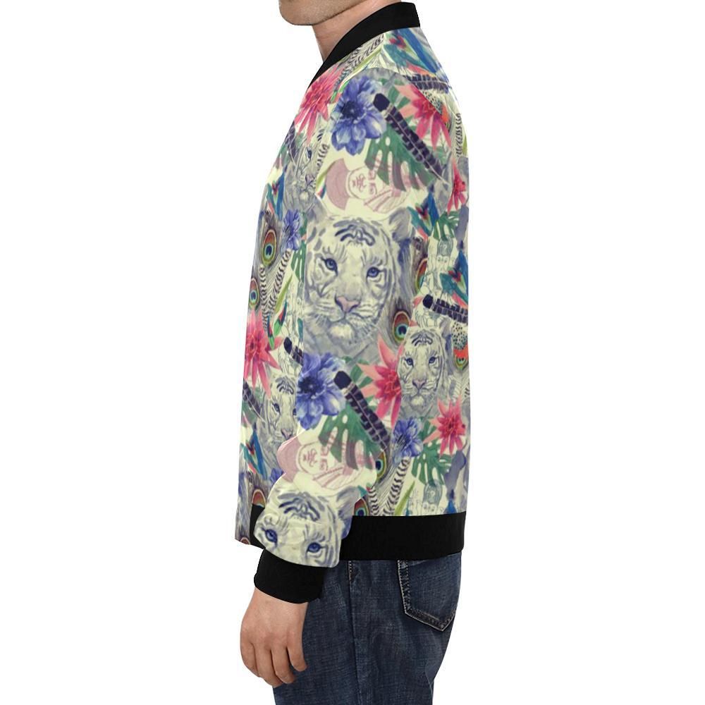 Bohemian-White-Tiger-Pattern-Print-Mens-Bomber-Jacket-1