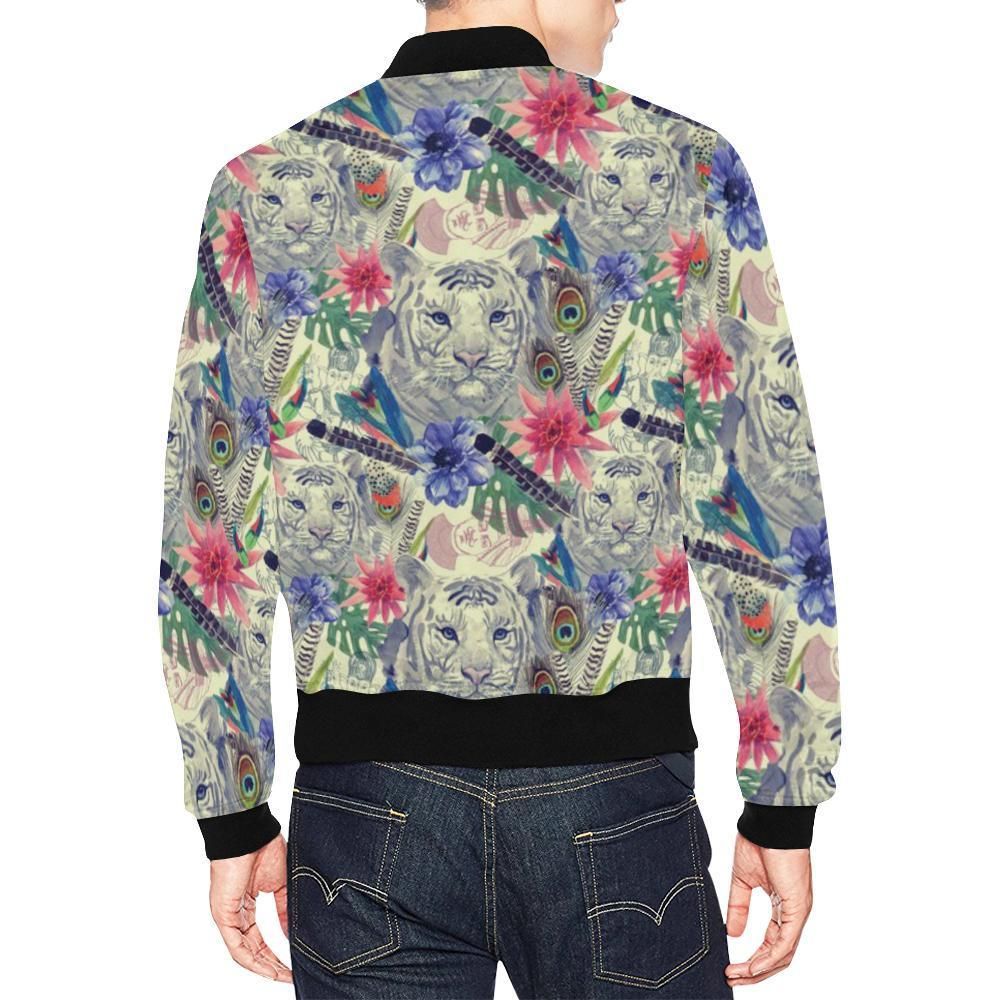 Bohemian-White-Tiger-Pattern-Print-Mens-Bomber-Jacket-2